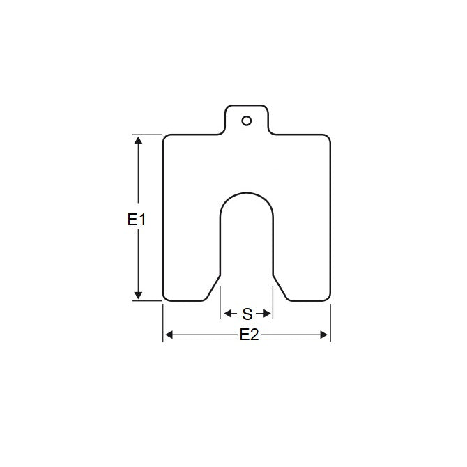 1000201 | SHMPS-42235 (10 Pcs) --- Slotted Shims - Thickness 0.015 inch 0.625 - 2 inch x 2 inch - Carbon Steel