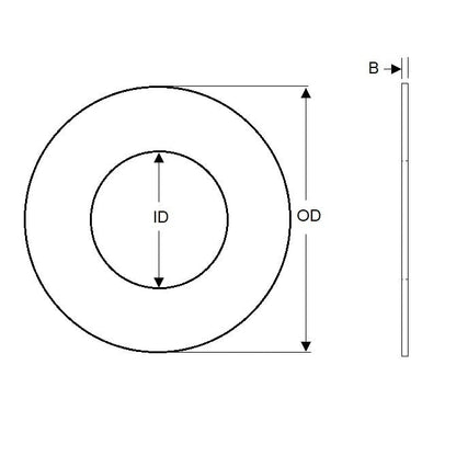 1039004 | W0015-FP-003-0010-S400 (10 Pcs) --- Flat Washers - 1.5x3x0.1 mm - Stainless Steel AISI 400 Series Heat Treated