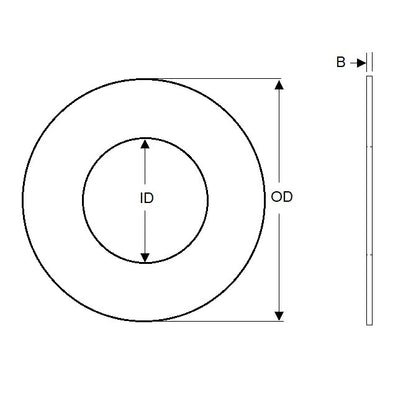 1037671 | W0015-F-003-003-NY (50 Pcs) --- Flat Washers - 1.52x3.18x0.25 mm - Nylon (Polyamide 6/6 Natural)