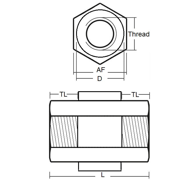 1065382 | SHX-B-0600-08-020-N-PK5 (5 Pcs) --- PCB Spacers - 6x7.7x12 mm - Nylon Polyamide 6/6