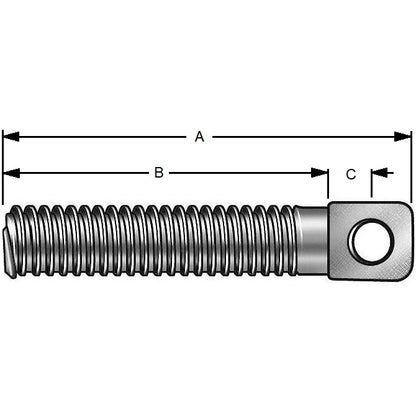 1050017 | SSA-50RS --- Stainless Steel Spring Anchors - 6-32 UNC - 3.5mm - 15.875x10.16 mm