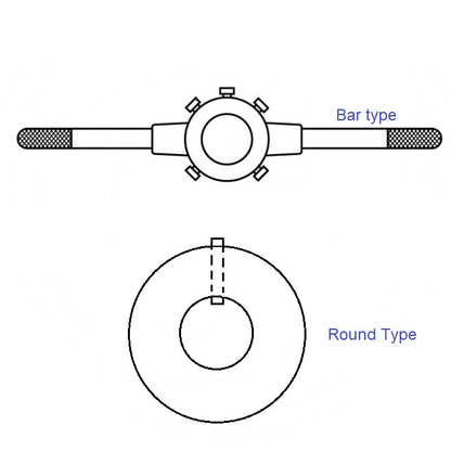 1114637 | DH-160-RND --- Button Die Holders Tools - 16 mm Round - Knurled Edges