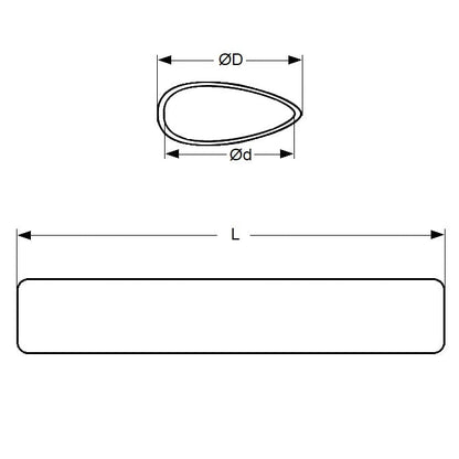1074553 | 0T-0066-STLN-BR-0300 --- Streamline Tube - 6.6 mm - 3.5 - 300 mm - Brass