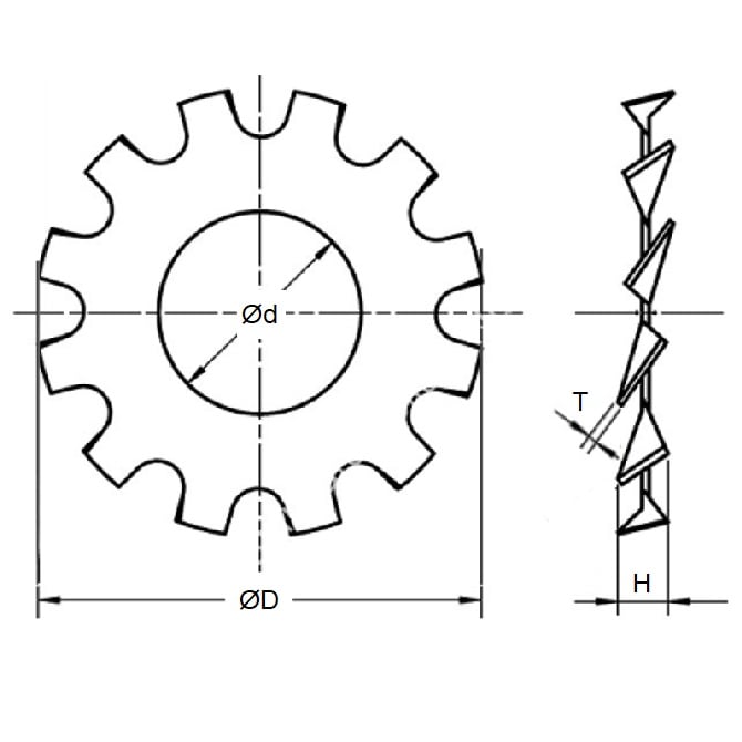 1066479 | W0060-LE-013-007-CZ (100 Pcs) --- Lock Washers - 6x13x0.7 mm