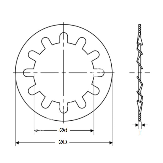 1041794 | W0025-LI-006-004-C (10 Pcs) --- Lock Washers - 2.5x5.5x0.4 mm