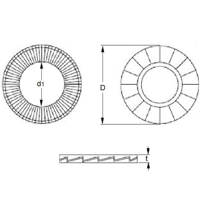 1080267 | W0080-LK-014-022-LR-S6 (Pair) --- LockRite Washers - 8x13.5 - 2.00 -Per Pair- - Stainless Steel 316 (Similar to A4, 18-10)