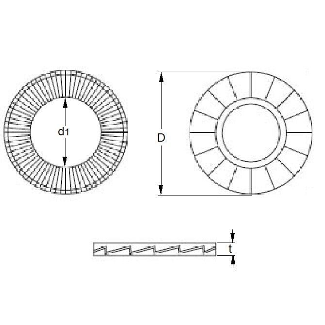 1055566 | W0040-LK-008-022-LR-S6 (Pair) --- LockRite Washers - 4.2x7.6 - 2.20 -Per Pair- - Stainless Steel 316 (Similar to A4, 18-10)