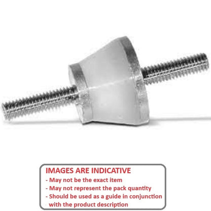 1002628 | DDSS-008-18-M6 --- Double Studded Silicone Dampers - 0.8 to 2.0 kg 14 to 12 Hz - 13 to 12