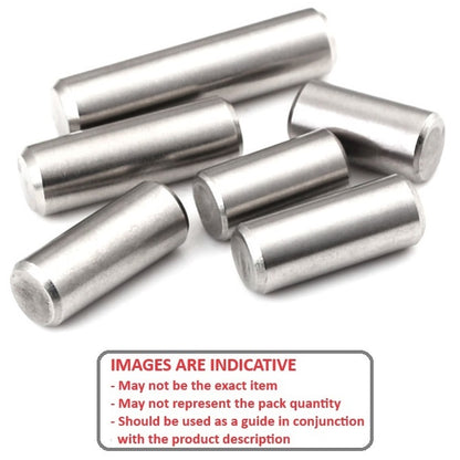 1002618 | DP008-008-303-2 (80 Pcs) --- Dowel Pins - 0.8x8x8 mm - Stainless Steel 303/304 (Similar to A2, 18-8) HRB80