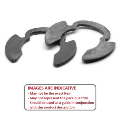 1142197 | ECL-0277-0318-C-KR (250 Pcs) --- E-Clips Retaining Rings - 31.75x27.69x2.36 mm - Carbon Steel