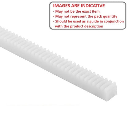1213443 | RGEAM0.8-300-N --- Rack Gears - 301.59x4x10 mm - Plastic
