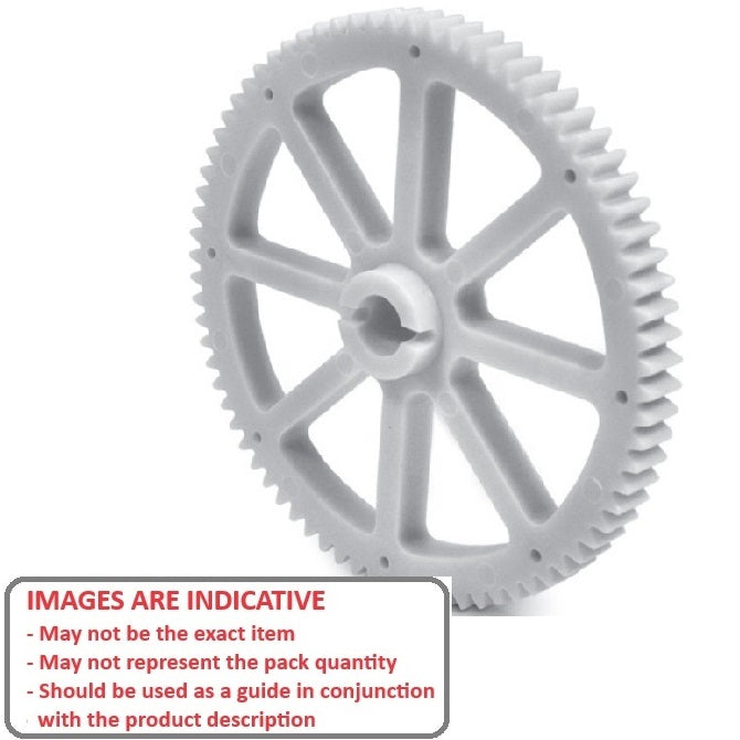 1178231 | G127B-80-D16-095-127-AGPD --- Spur Gears - 80 tooth - 127x12.7 mm - Glass Filled Acetal