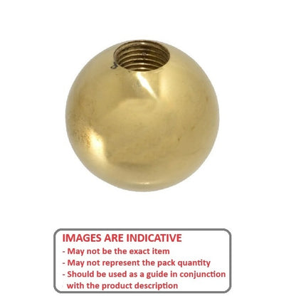 1057425 | KF048C-019-TPBR-P --- Ball Knobs - 10-24 UNC -4.76mm- 19.05 - - - Brass