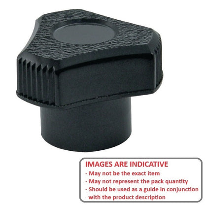 1057442 | KF048C-019-3L-BHST (100 Pcs) --- Lobe Knobs - 10-24 UNC - 4.76mm - 19.05x9.5 mm - Brass