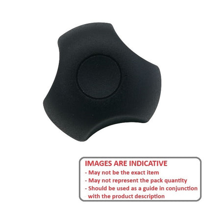 1057602 | KF048C-032-3L --- Lobe Knobs - 10-24 UNC -4.76mm- 32x8.9 mm - Brass