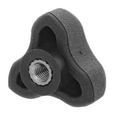1059419 | KF048F-030-3L-SFT --- Lobe Knobs - 10-32 UNF - 4.76mm - 29.97x14 mm - Zinc Plated Brass