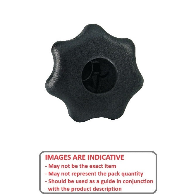 1053735 | KF040M-025-7L-ST --- Lobe Knobs - M4 -4x0.7mm- 25x10 mm - Steel