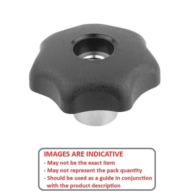 1062587 | KF050M-025-7LQA (10 Pcs) --- Lobe Knobs - M5 -5x0.8mm- 25 - - - Steel Hub