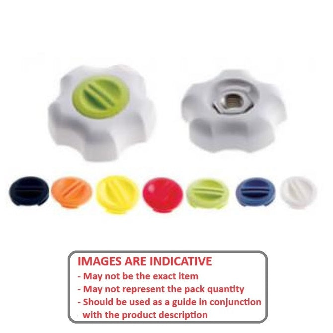 1068079 | KF060M-36-FIT-WBL --- Thumb Knobs - M6 36x20 mm - Plastic