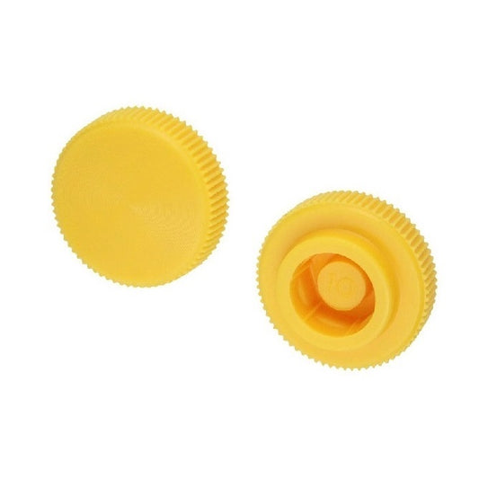 1053345 | KM050M-016-KNU-Y (10 Pcs) --- Thumb Knobs - M4 -4.00mm- - Use Own Screw 16x6.5 mm - Plastic