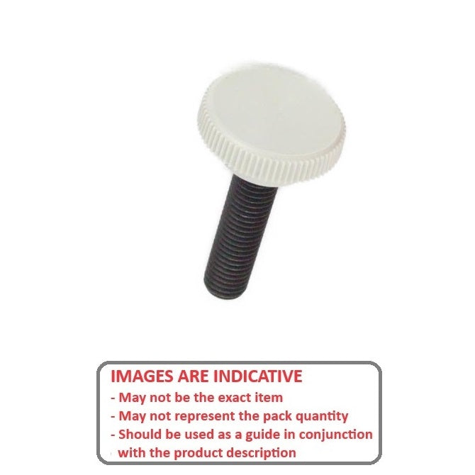 1043297 | KM029C-008-0635-KNU-G (2 Pcs) --- Thumb Knobs - 4-40 UNC -2.85mm- 7.94x6.4 mm - Plastic