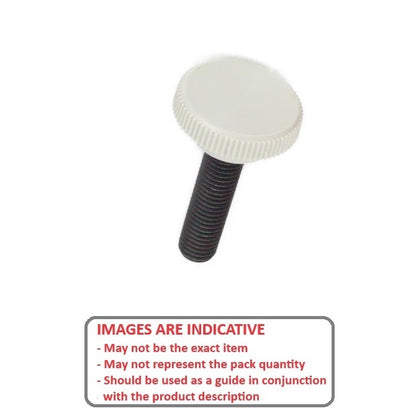 1043297 | KM029C-008-0635-KNU-G (2 Pcs) --- Thumb Knobs - 4-40 UNC -2.85mm- 7.94x6.4 mm - Plastic