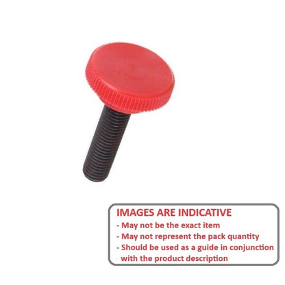1049887 | KM035C-010-0635-KNU-R (9 Pcs) --- Thumb Knobs - 6-32 UNC -3.5mm- 9.53x6.4 mm - Plastic with Insert
