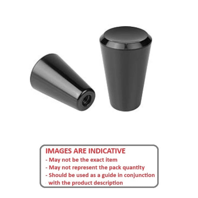 1077201 | KF079-029-LVR --- Lever Knobs - Hole Size 7.94 Push On 28.58x14.3 mm - Phenolic