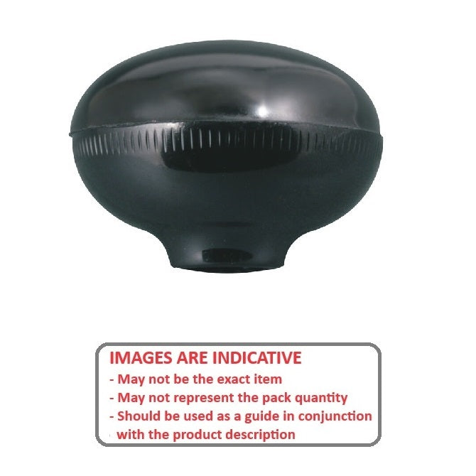 1086956 | KF095C-052-MRPH12 --- Mushroom Knobs - 3/8-16 UNC -9.53mm- 51.6x38.1 mm - Phenolic