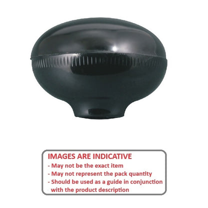 1086956 | KF095C-052-MRPH12 --- Mushroom Knobs - 3/8-16 UNC -9.53mm- 51.6x38.1 mm - Phenolic