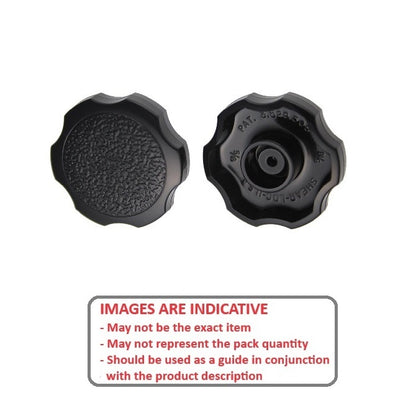 1088186 | KM095-038-ROS-B (5 Pcs) --- Thumb Knobs - 3/8 -9.53mm- - Use Own Screw 38.1x11.9 mm - Plastic