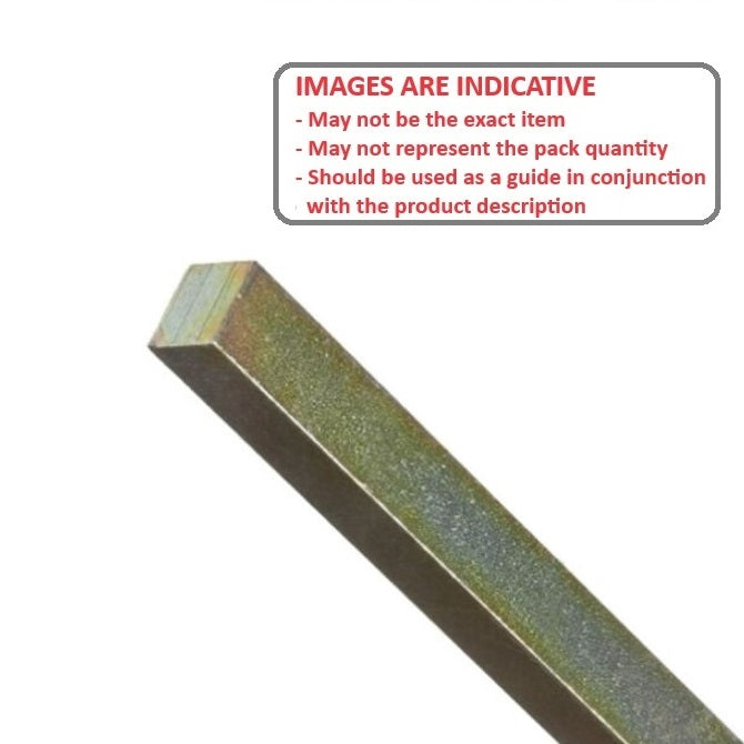 1037841 | 4R-0016-0300-KZU --- Square Keysteel Lengths - 1.588x1.588x300 mm - Carbon Steel 1045 Zinc Plated