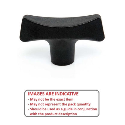1068156 | KF060M-040-W --- Wing Knobs - M6 -6x1mm- 40x18 mm - Plastic