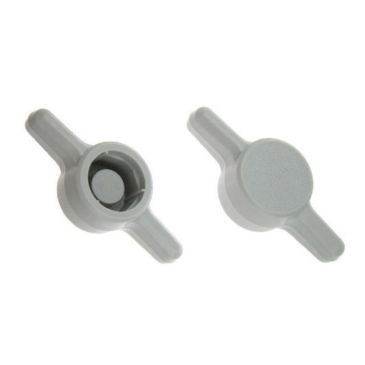 1062698 | KM050M-026-TEE-G (10 Pcs) --- Thumb Knobs - M5 -5mm- - Use Own Screw 26x6.6 mm - Plastic