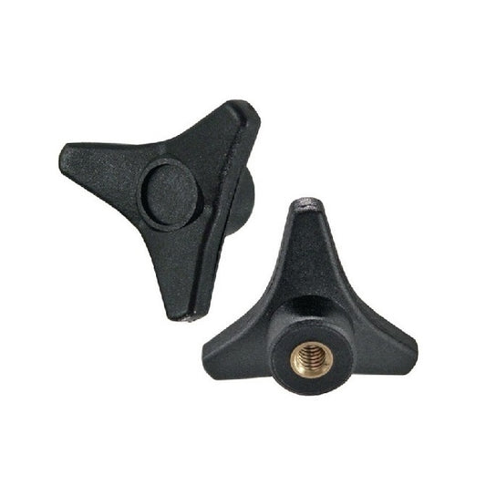 Tri Knobs - 1/4-20 UNC -6.35mm- 19.05  - Brass
