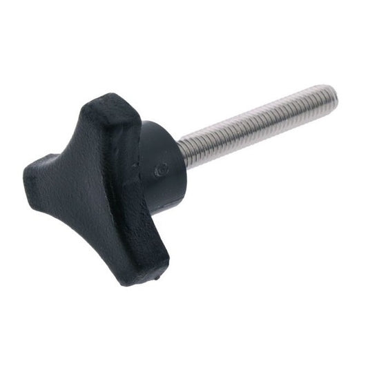 1072637 | KM064C-029-TRI-BHM --- Tri Knobs - 1/4-20 UNC -6.35mm- 28.58 mm - 12.7  - Plated Steel
