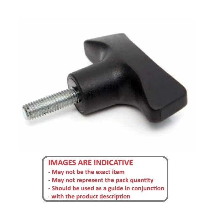 1084370 | KM080M-070-W --- Wing Knobs - M8 -8x1.25mm- 70x30 mm - Plastic