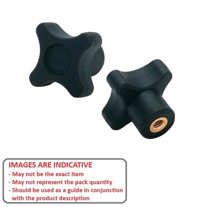 1072808 | KF064C-032-CSL --- Cross Knobs - 1/4-20 UNC -6.35mm- 32x9.5 mm - Brass