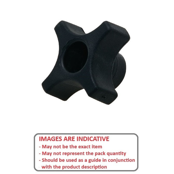 1072809 | KF064C-032-CH-SS --- Cross Knobs - 1/4-20 UNC -6.35mm- 32x9.5 mm - Stainless Steel