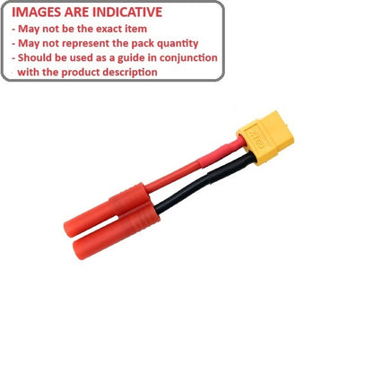 1051131 | LE-BU4-F-XT-F (5 Pcs) --- Leads Hobby - Side 1 Bullet - 4mm Female XT-60 Female - Generic