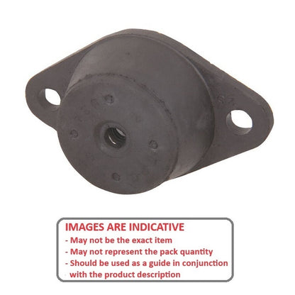 1166147 | MBN2-0059-29-1270F (25 Pcs) --- Base Neoprene Style 2 Mounts - 59 kg -lbs- B 95.25 mm - Neoprene Rubber