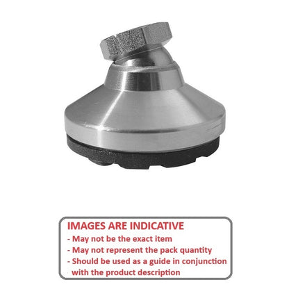 1072501 | MSF-064C-S3RP --- Levelling Socket Mounts - 1/4-20 UNC -6.35mm- 25.4x17.8 mm - Stainless Steel 303/304 Similar to A2, 18-8 HRB80