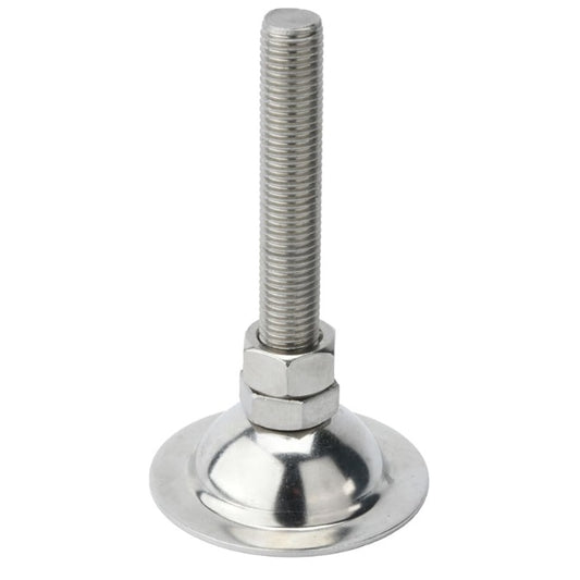 Levelling Studded Mounts - M12 -12x1.75mm- 60x28 mm - Stainless Steel 304 Similar to A2, 18-8 HRB80