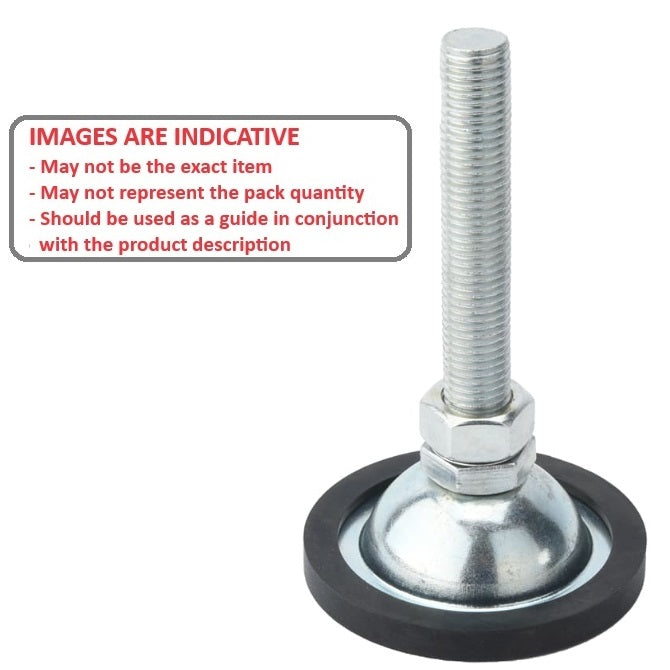 1098983 | MLM-120M-120-ZRP-ECO --- Levelling Studded Mounts - M12 -12x1.75mm- 70x31 mm - Steel - Zinc