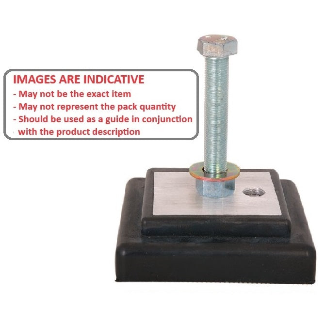 1187030 | MLM-4540-101-MC --- Levelling Studded Machine Mounts - 101.60 x 101.60 30.2 mm - 80  - Aluminium - Steel - Elastomer Duro 80