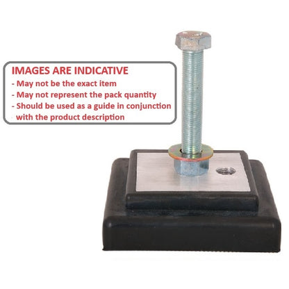 1187030 | MLM-4540-101-MC --- Levelling Studded Machine Mounts - 101.60 x 101.60 30.2 mm - 80  - Aluminium - Steel - Elastomer Duro 80