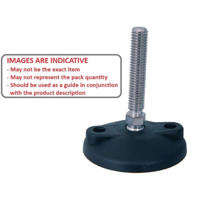 1134702 | MLM-254C-129-S3NY-2LH --- Levelling Studded Mounts - 1-8 UNC -25.4mm- 122.9x17 mm - Stainless Steel