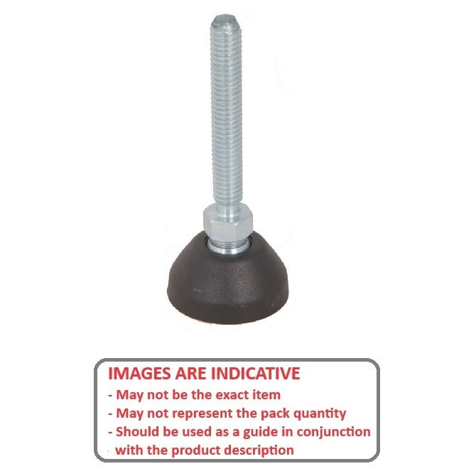 1081943 | MLM-080M-038-S3NY-0LH-039 --- Levelling Studded Mounts - M8 -8x1.25mm- 39.1x18.3 mm - Stainless Steel