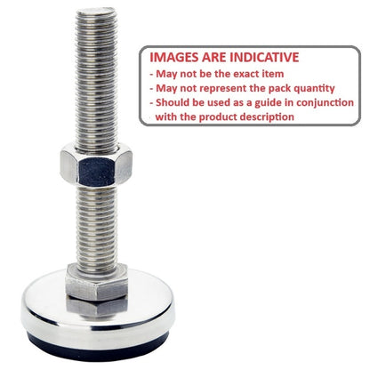 1082018 | MLM-080M-060-S4RP-I --- Levelling Studded Mounts - M8 -8x1.25mm- 40x22.5 mm - Stainless Steel 304 Similar to A2, 18-8 HRB80