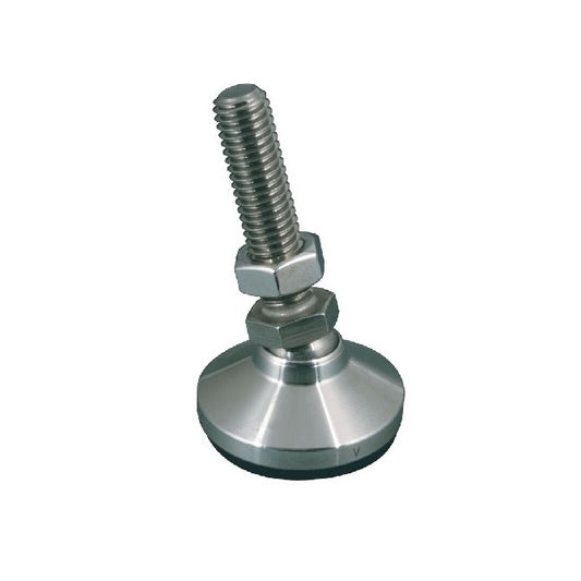 Levelling Studded Mounts - 10-32 UNF -4.76mm- 19.1x13.5 mm - Stainless Steel 303/304 Similar to A2, 18-8 HRB80